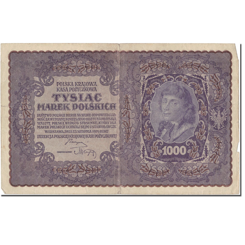 Geldschein, Polen, 1000 Marek, 1919, 1919, KM:29, S