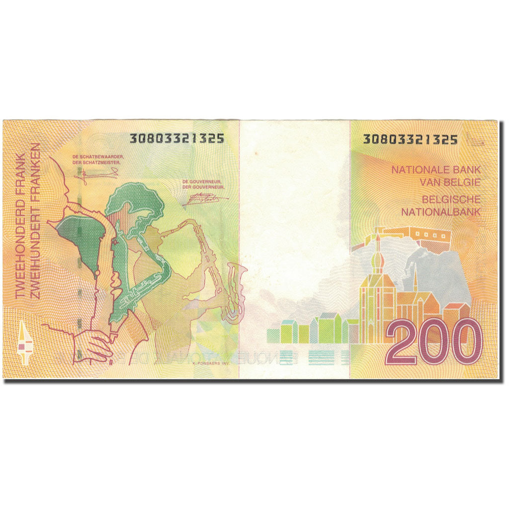 Banknote, Belgium, 200 Francs, 1995, Undated (1995), KM:148, VF(30-35)