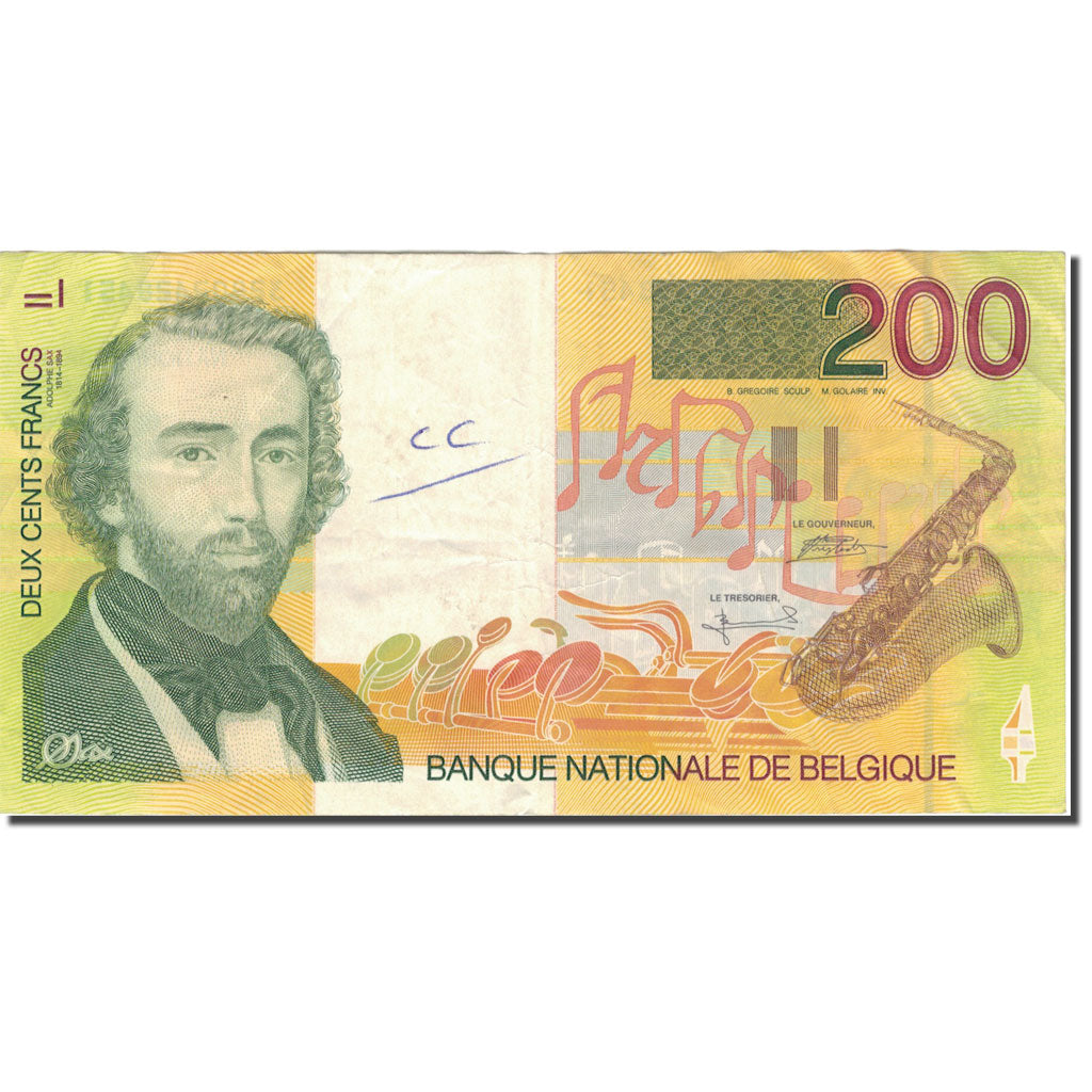 Banknote, Belgium, 200 Francs, 1995, Undated (1995), KM:148, VF(20-25)