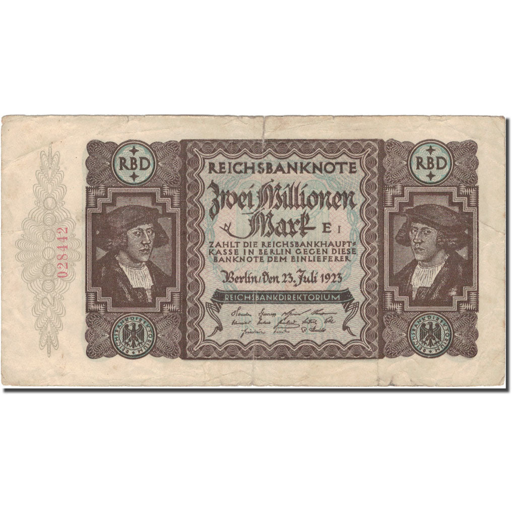 Banknote, Germany, 2 Millionen Mark, 1923, 1923-07-23, KM:89a, VF(30-35)