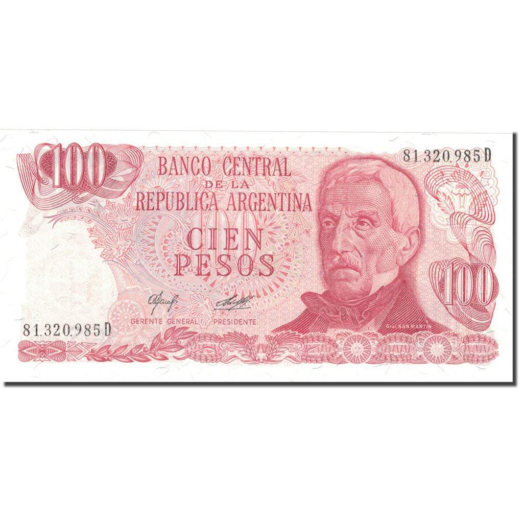 Banconote, Argentina, 100 Pesos, Undated (1976-78), KM:302a, SPL+