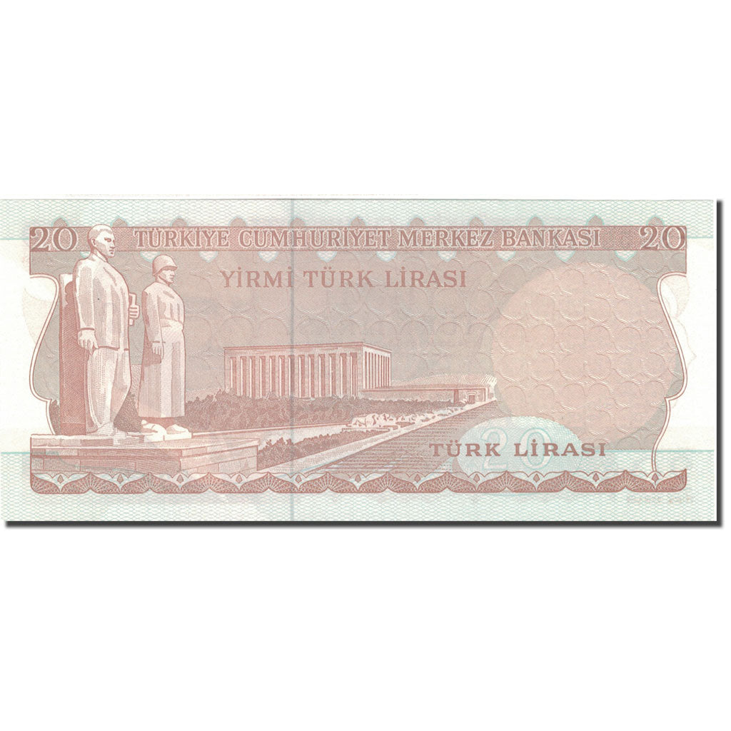 Banknote, Turkey, 20 Lira, L.1970, 1974, KM:187a, UNC(65-70)
