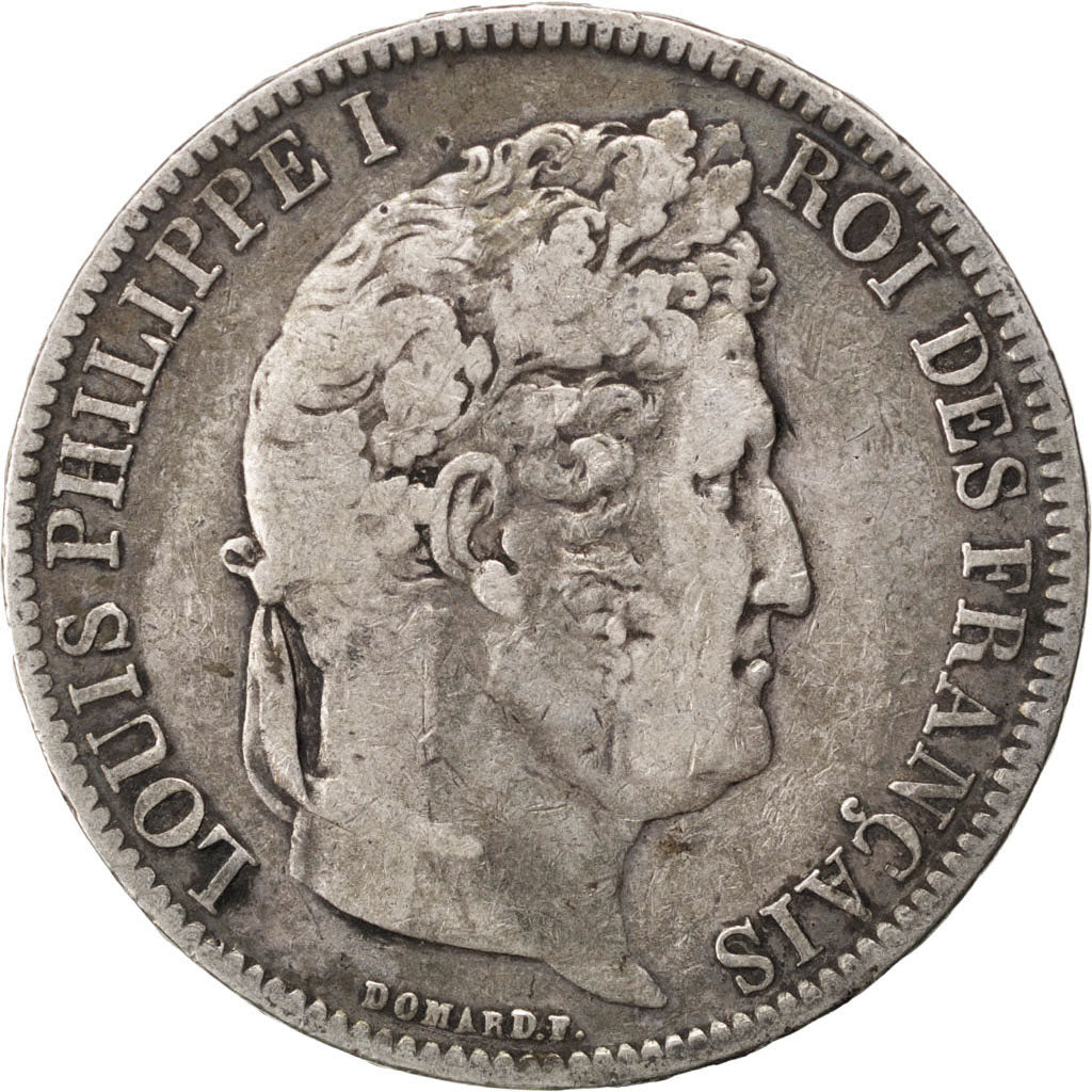 FRANCE, Louis-Philippe, 5 Francs, 1831, Lille, KM #745.13, VF(20-25), Silver,...