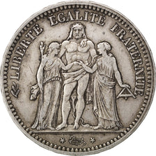 FRANCE, Hercule, 5 Francs, 1848, Paris, KM #756.1, EF(40-45), Silver, Gadoury...