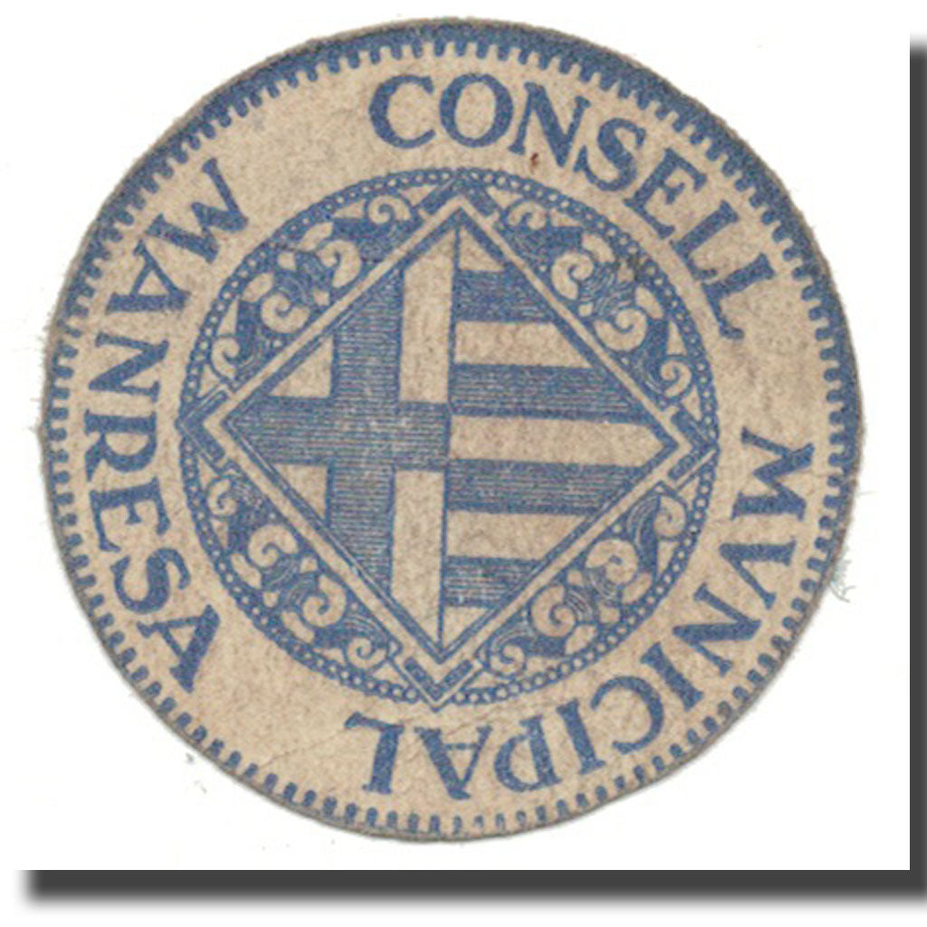 Billet, Espagne, MANRESA, 15 Centimes, Blason, 1937, 1937, SUP