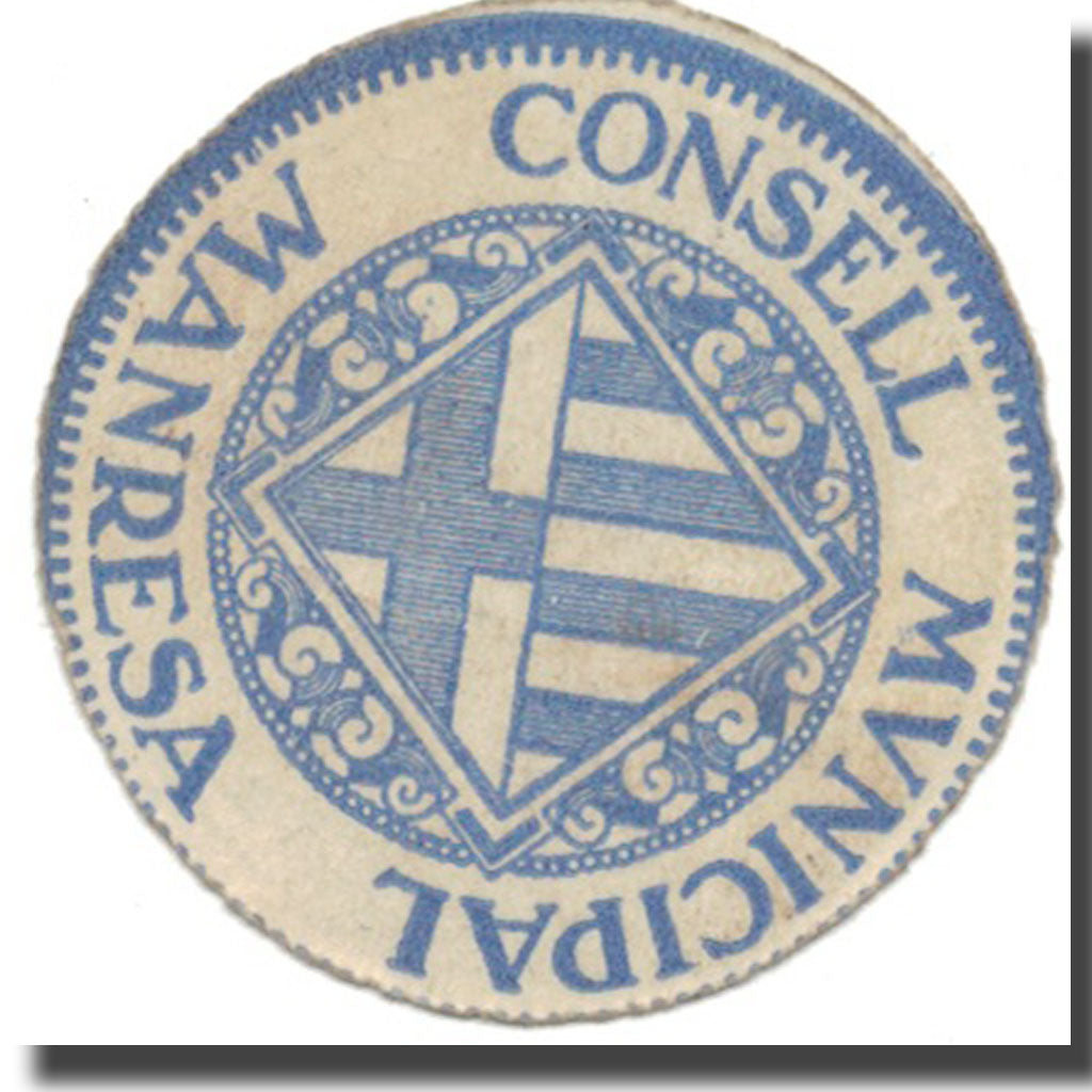Billet, Espagne, MANRESA, 15 Centimes, Blason, 1937, 1937, SUP