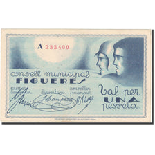 Banknot, Hiszpania, FIGUERES, 50 Centimes, personnage, 1937, 1937, UNC(63)