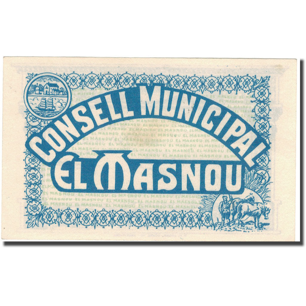 Banknote, Spain, EL MASNOU, 1 Peseta, valeur faciale, 1937, 1937, UNC(64)