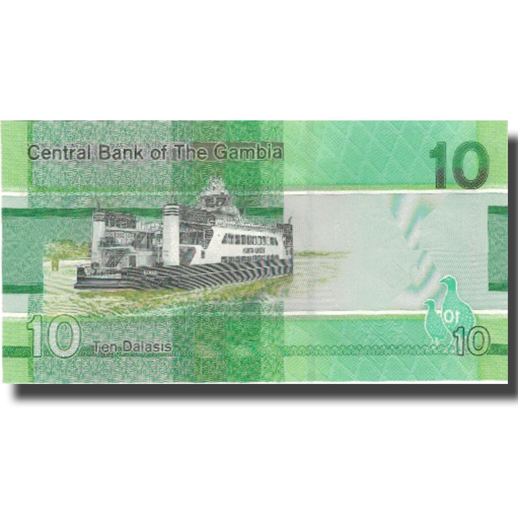 Geldschein, Gambia, 10 Dalasis, 2019, 2019, UNZ