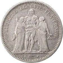FRANCE, Hercule, 5 Francs, 1848, Strasbourg, KM #756.2, EF(40-45), Silver,...