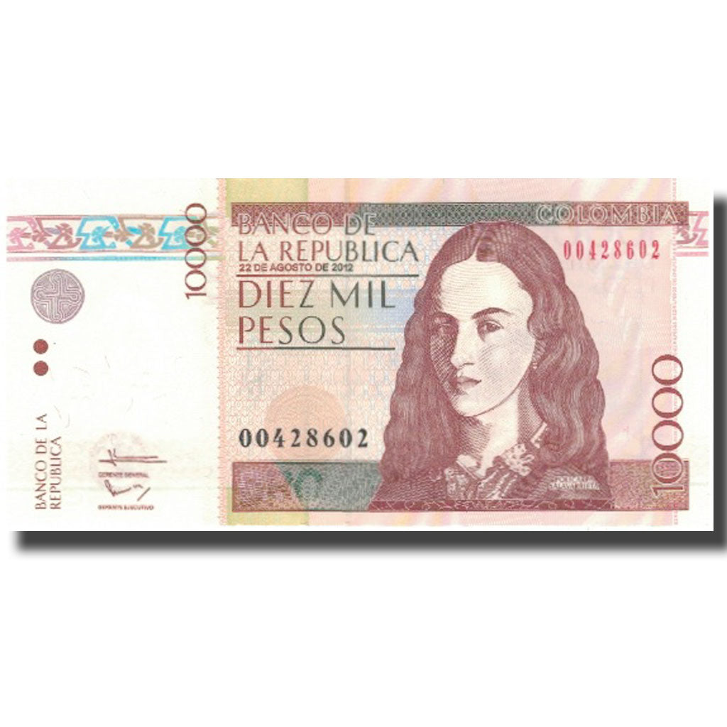 Billete, 10 000 Pesos, 2012, Colombia, 2012-08-22, UNC