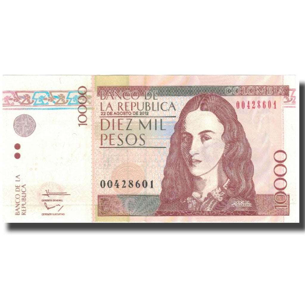 Banknote, Colombia, 10 000 Pesos, 2012, 2012-08-22, UNC(65-70)