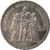 Moneda, Francia, Hercule, 5 Francs, 1848, Strasbourg, MBC+, Plata, KM:756.2