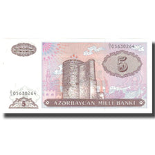 Banknote, Azerbaijan, 5 Manat, Undated (1993), KM:15, UNC(65-70)
