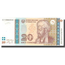 Banknote, Tajikistan, 20 Somoni, 1999, 1999, KM:17a, UNC(65-70)