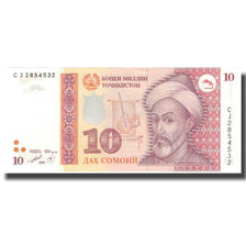 Banknote, Tajikistan, 10 Somoni, 1999, 1999, KM:16a, UNC(65-70)