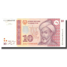 Banknot, Tadżykistan, 10 Somoni, 1999, 1999, KM:16a, UNC(65-70)