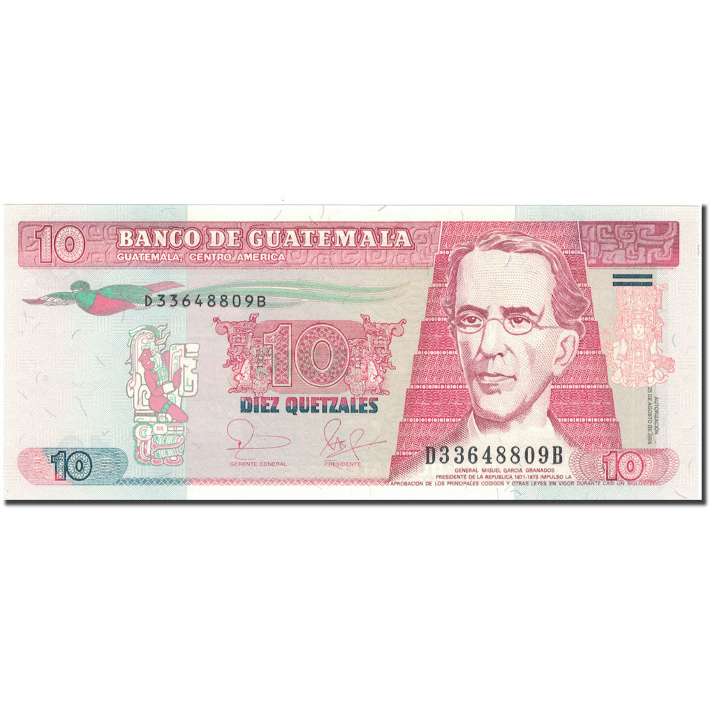 Banknote, Guatemala, 10 Quetzales, 2006, 2006-08-25, KM:111a, UNC(65-70)