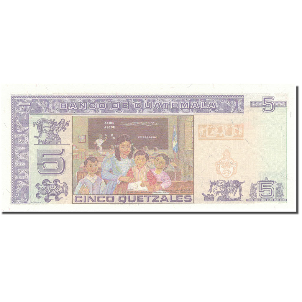 Banknot, Guatemala, 5 Quetzales, 2006, 2006-11-22, KM:106b, UNC(65-70)