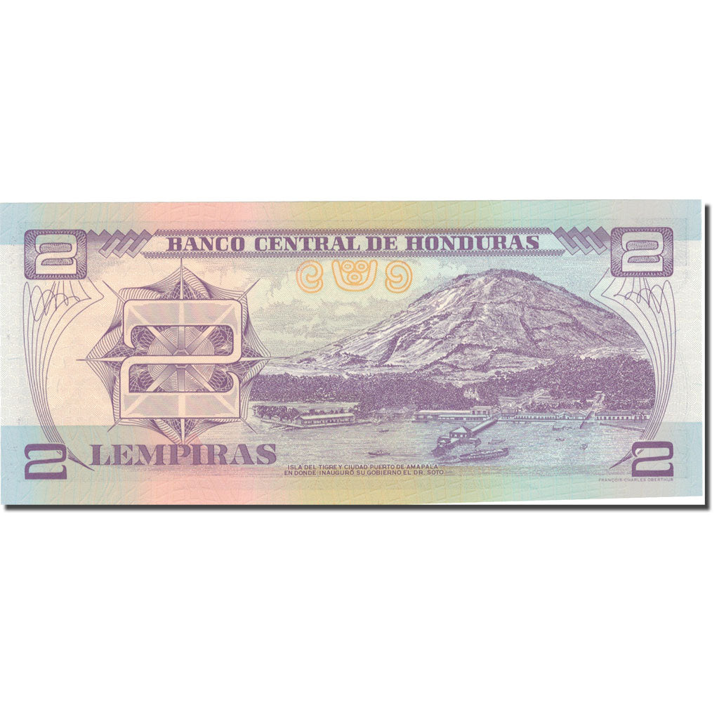 Banknote, Honduras, 2 Lempiras, 2006, 2006-07-13, KM:80Ae, UNC(65-70)