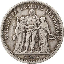 FRANCE, Hercule, 5 Francs, 1849, Strasbourg, KM #756.2, VF(20-25), Silver,...