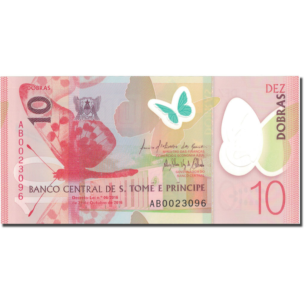 Billete, 10 Dobras, 2016, Santo Tomé y Príncipe, 2016, UNC
