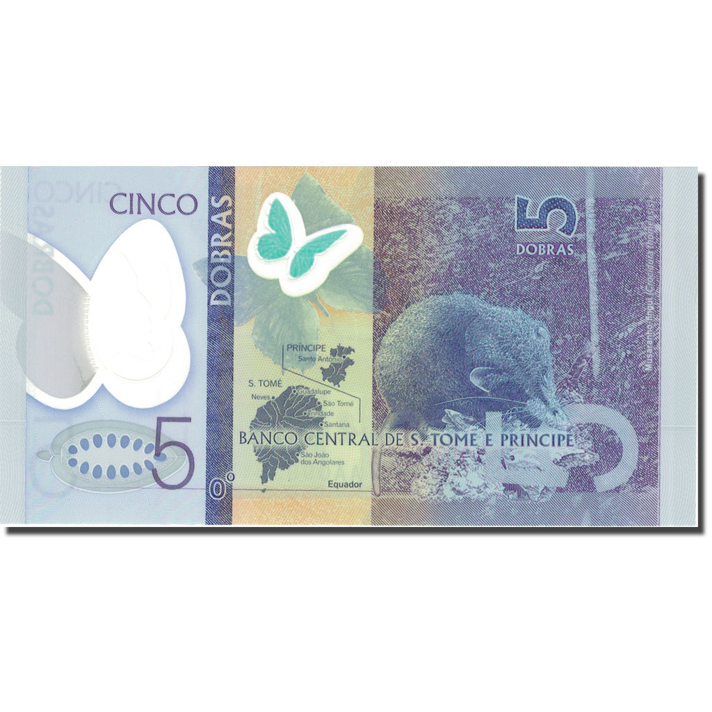 Banknote, Saint Thomas and Prince, 5 Dobras, 2016, 2016, UNC(65-70)