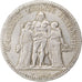 Moneta, Francia, Hercule, 5 Francs, 1849, Strasbourg, MB+, Argento, KM:756.2