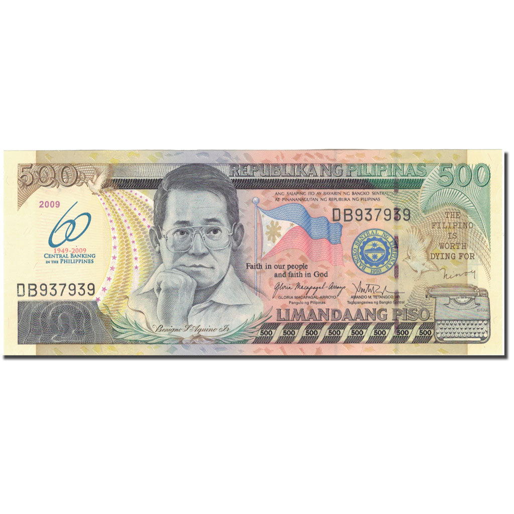 Banknote, Philippines, 500 Piso, 2009, 2009, KM:204, UNC(65-70)