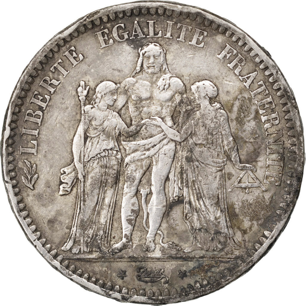 Francia, Hercule, 5 Francs, 1872, Paris, MB, Argento, Gadoury:745a