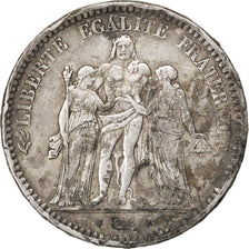 Francia, Hercule, 5 Francs, 1872, Paris, MB, Argento, Gadoury:745a