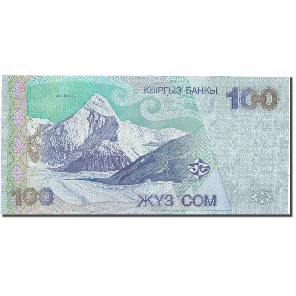 Banknote, KYRGYZSTAN, 100 Som, 2002, 2002, KM:21, UNC(65-70)