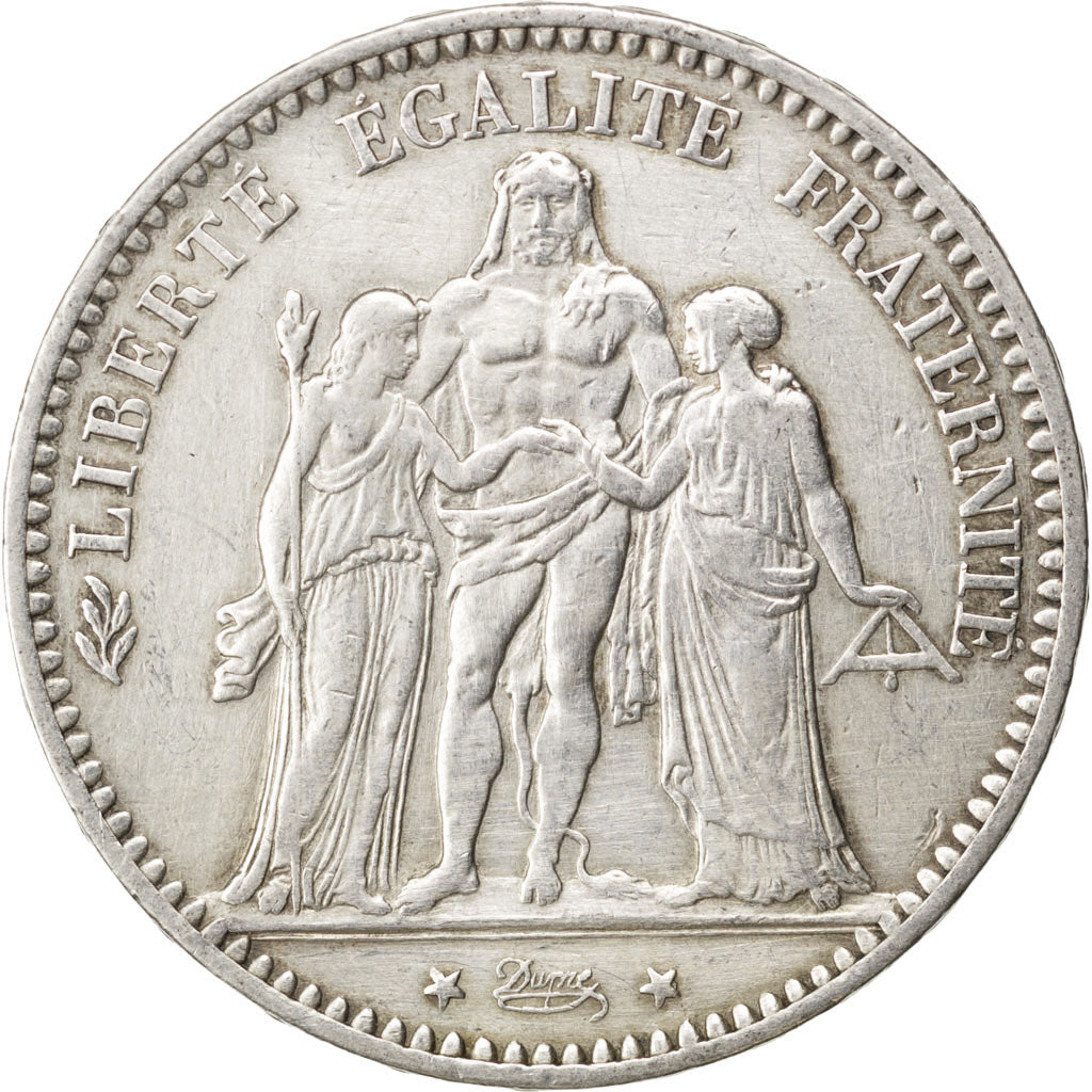 Coin, France, Hercule, 5 Francs, 1874, Bordeaux, EF(40-45), Silver, KM:820.2