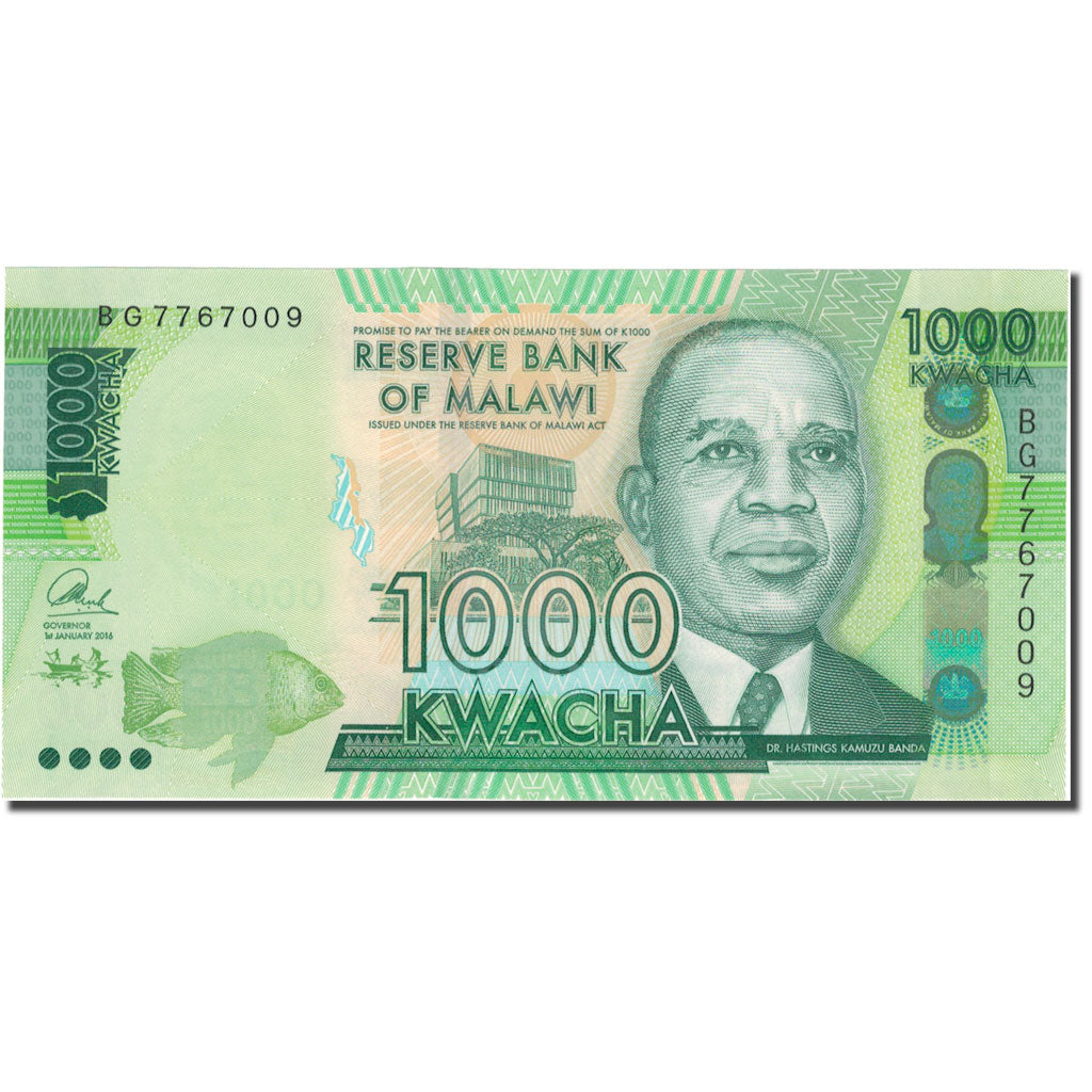 Nota, Maláui, 1000 Kwacha, 2016, 2016-01-01, UNC(65-70)
