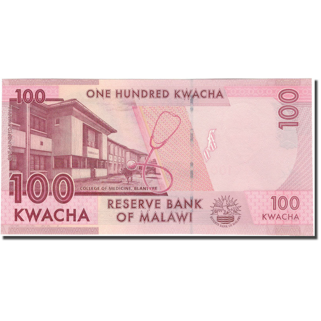 Banknot, Malawi, 100 Kwacha, 2016, 2016-01-01, UNC(65-70)