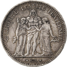 FRANCE, Hercule, 5 Francs, 1875, Bordeaux, KM #820.2, VF(20-25), Silver,...