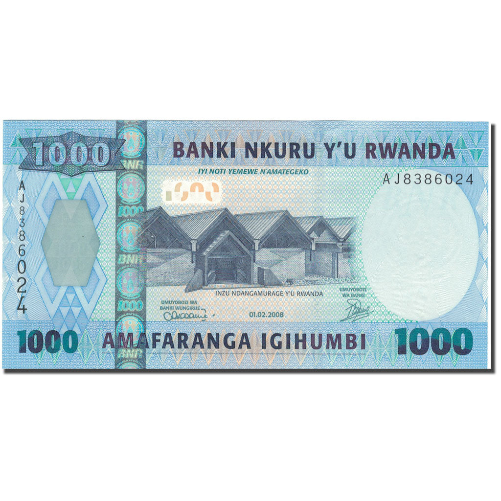 Banknote, Rwanda, 1000 Francs, 2008, 2008-02-01, UNC(65-70)
