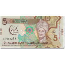 Billet, Turkmenistan, 5 Manat, 2017, 2017, NEUF