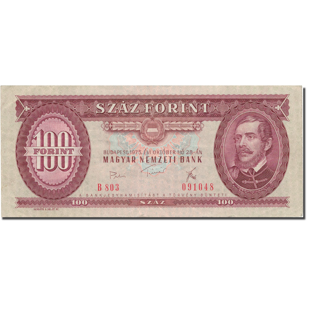Banknote, Hungary, 100 Forint, 1975, 1975-10-28, KM:171e, EF(40-45)