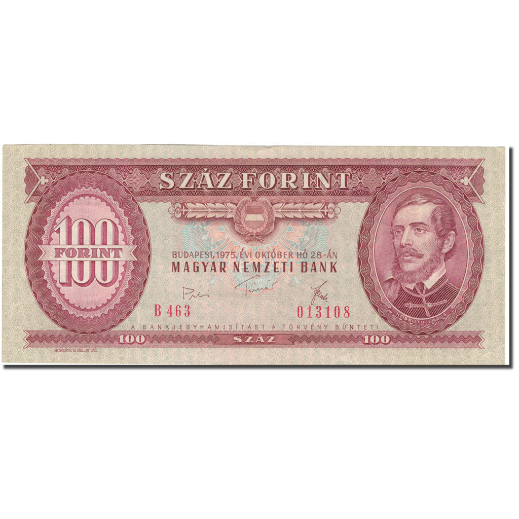 Banknote, Hungary, 100 Forint, 1975, 1975-10-28, KM:171e, EF(40-45)