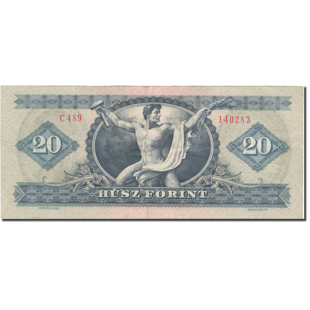 Nota, Hungria, 20 Forint, 1975, 1975-10-28, KM:169f, AU(50-53)