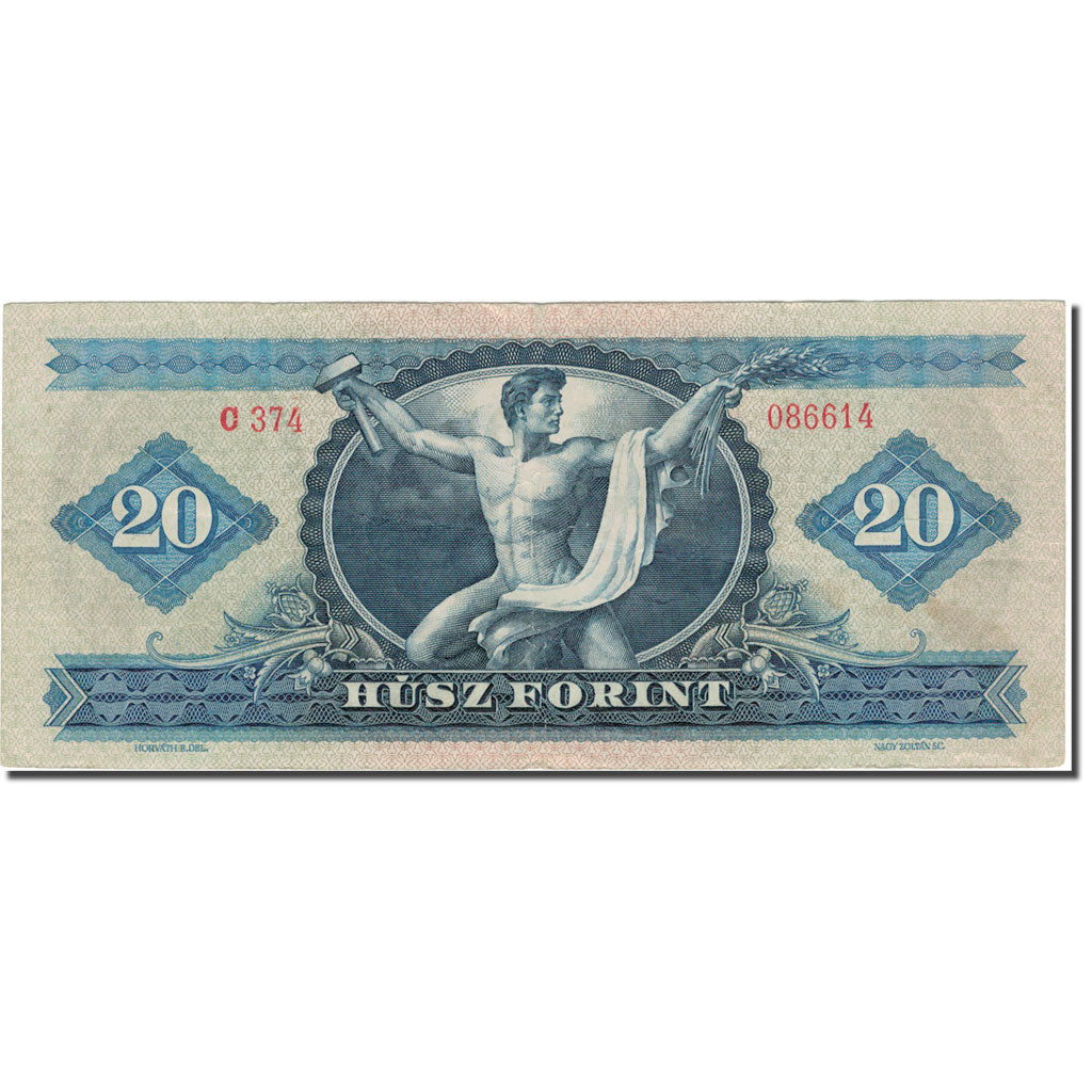 Banknot, Węgry, 20 Forint, 1980, 1980-09-30, KM:169g, UNC(64)