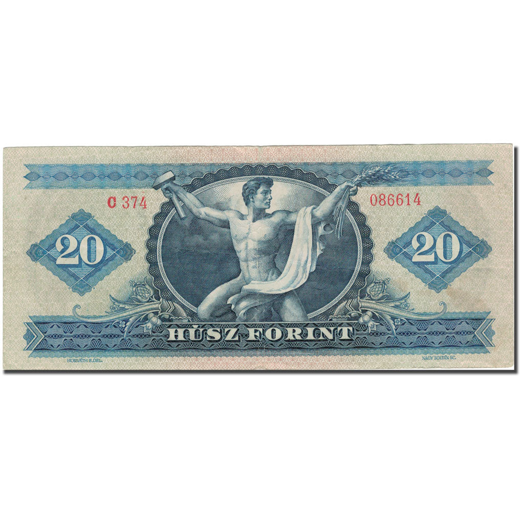 Banknote, Hungary, 20 Forint, 1965, 1965-09-03, KM:169D, EF(40-45)