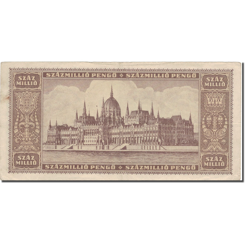 Nota, Hungria, 100,000,000 Pengö, 1946, 1946-03-18, KM:124, VF(30-35)