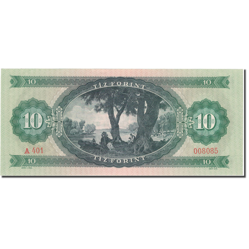 Banknote, Hungary, 10 Forint, 1969, 1969-06-30, KM:168d, AU(50-53)