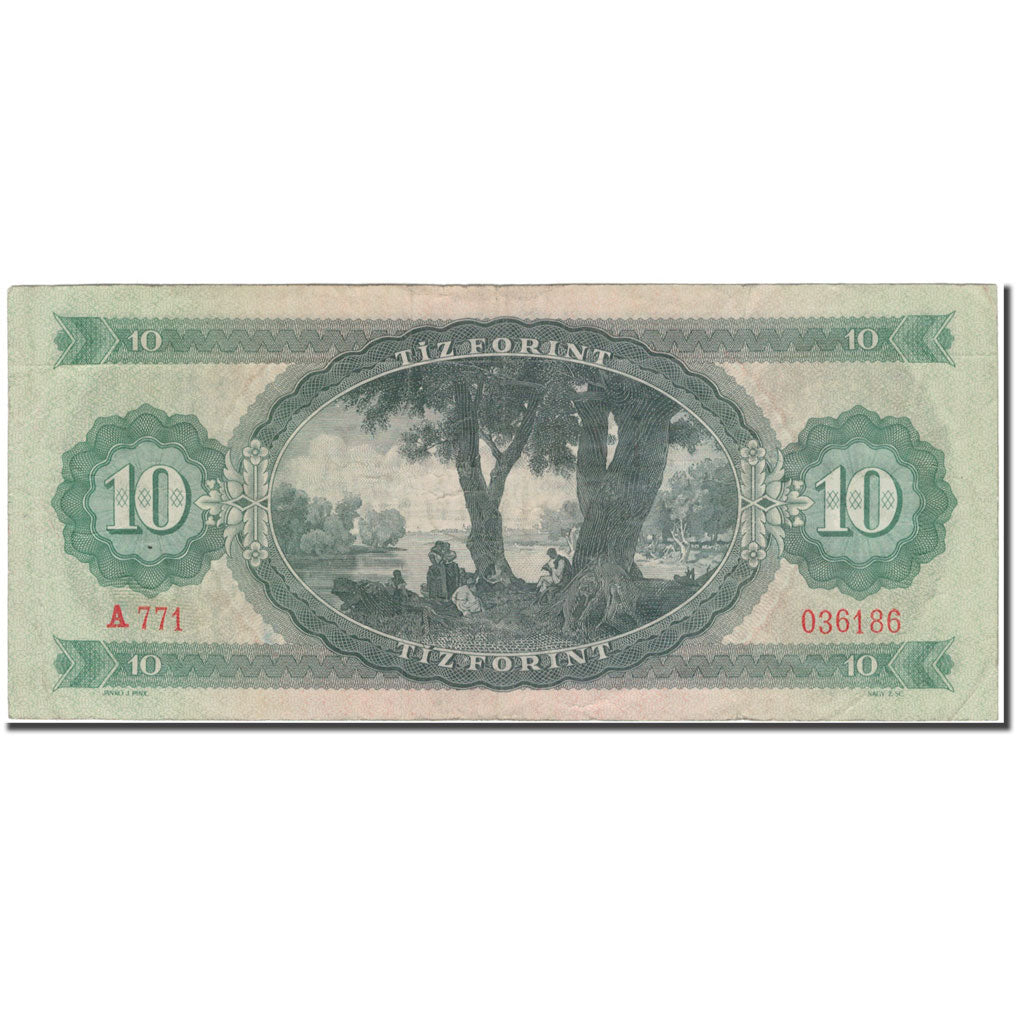Banknote, Hungary, 10 Forint, 1969, 1969-06-30, KM:168d, AU(50-53)