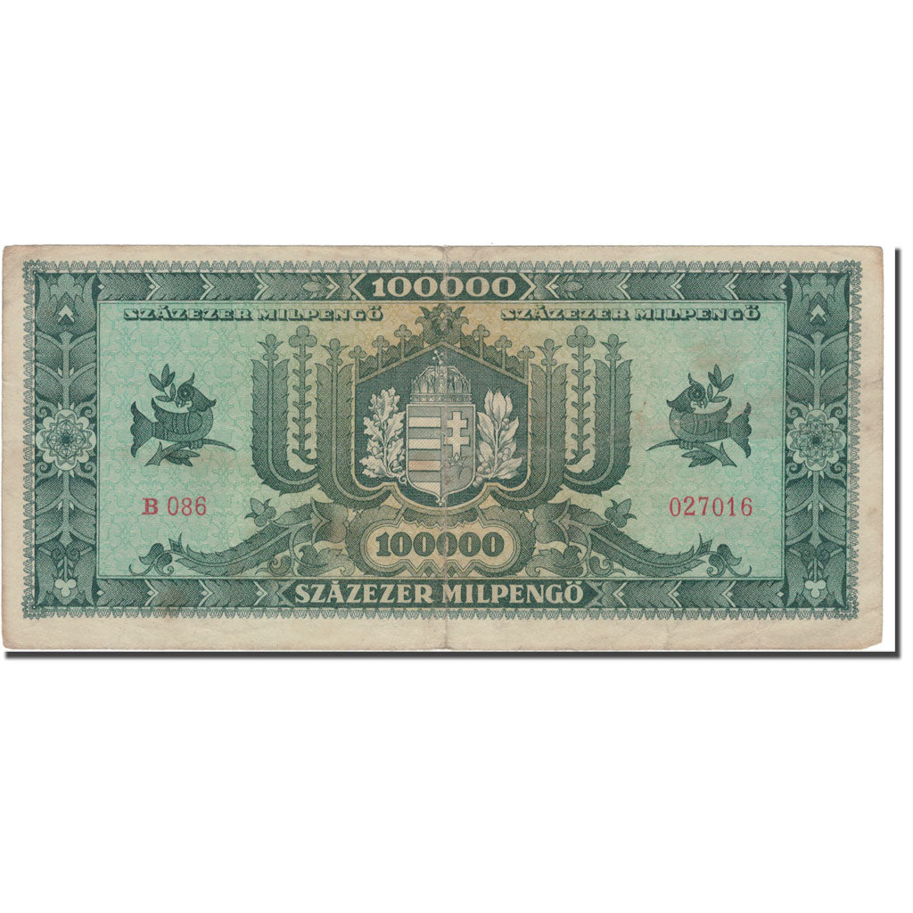 Banknote, Hungary, 100,000 Milpengö, 1946, 1946-04-29, KM:127, VF(30-35)