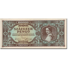 Billet, Hongrie, 100,000 Pengö, 1945, 1945-10-23, KM:121a, TTB+