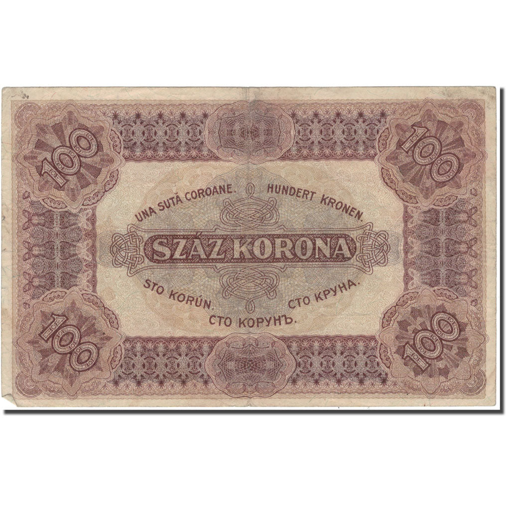 Banconote, Ungheria, 100 Korona, 1920, 1920-01-01, KM:63, MB+