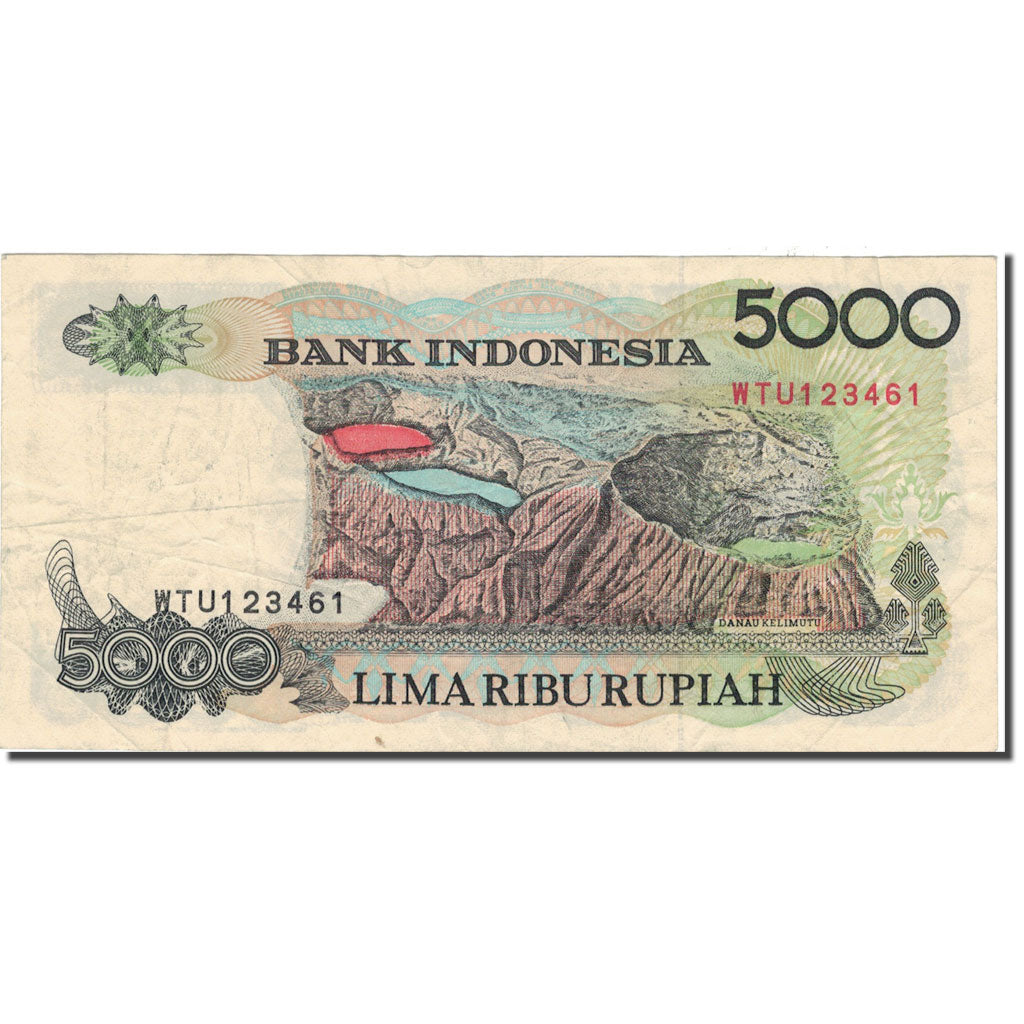 Banconote, Indonesia, 5000 Rupiah, 1992, 1992, KM:130a, MB+